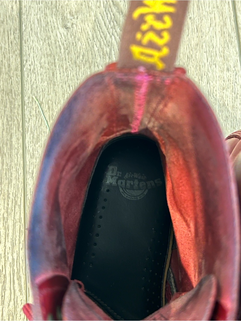 Women’s Dr Martens Pascal Cherry Red Lace-Up Leather Combat Boots US 8 / UK 6 - Picture 16 of 16